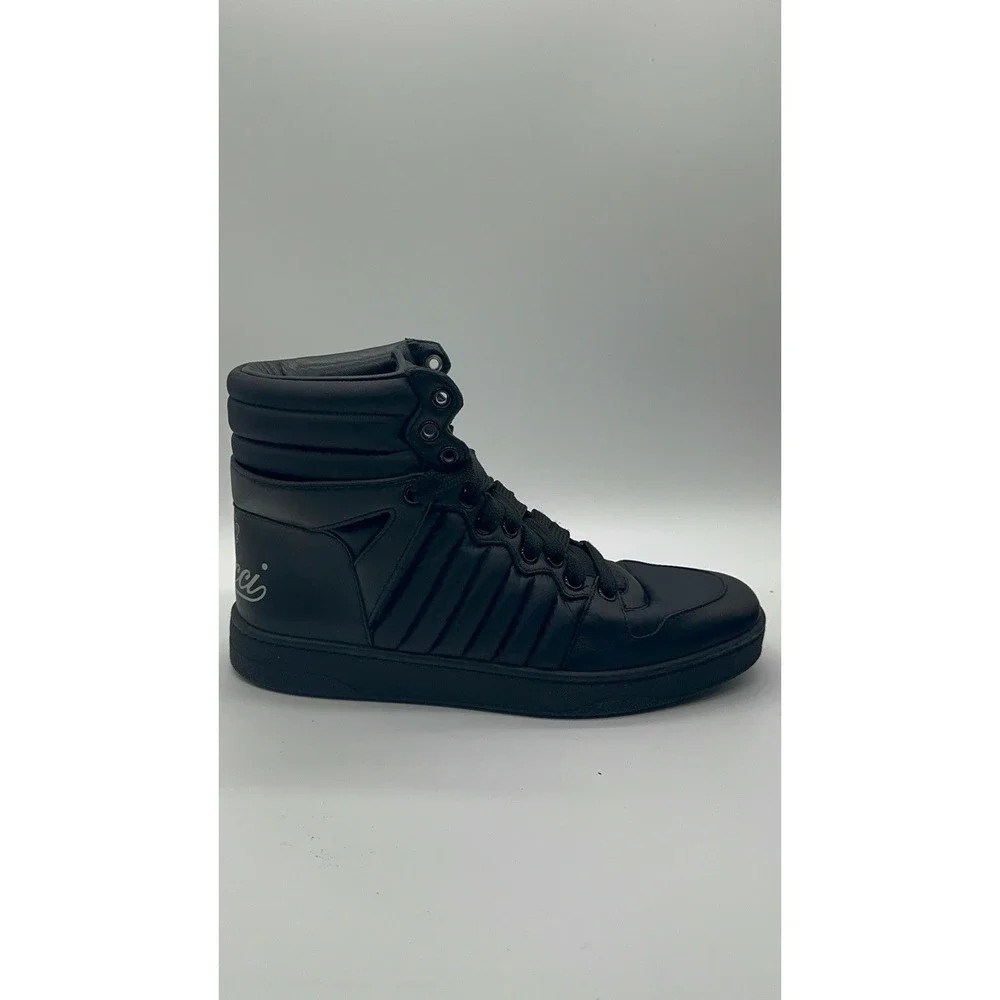 GUCCI Mens Hudson‎ Quilted High Top Sneakers Black - Sz 7/5